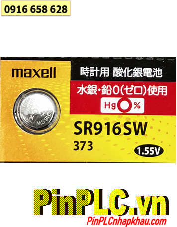 Maxell SR916SW; Pin Maxell SR916SW 373 silver oxide 1.55v _Made in Japan